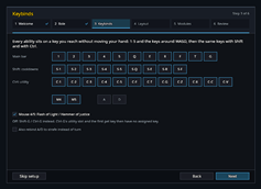 Setup wizard: keybinds