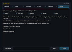 Setup wizard: review