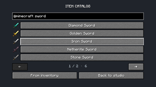 Item search with @