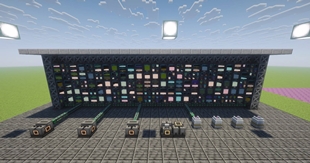 A Mekanism chemical plant, one wall of Chemical Drawers