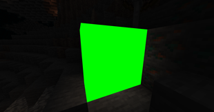 Green Screen blocks in cave
