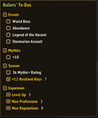 Opaque Task List