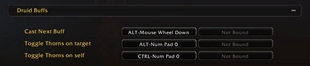Druid Buffs - Keybindings