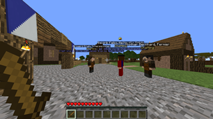 Greeting the locals