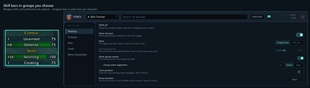 Skill bars in groups you choose