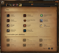 Hunter Pet Abilities
