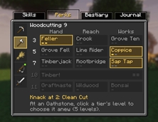 Woodcutting perks