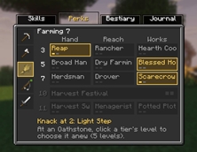 Farming perks