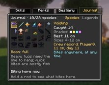 Void fishing Journal