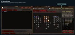 Pre-pick your talents