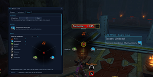 Tracking wheel: hold a key, point at a tracking, let go. Lay it out in the options. Works in dungeons.