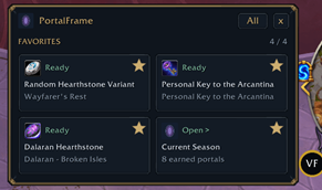 Favorites Menu 