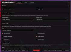 display controls and conditions