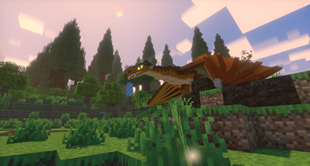 Fire Dragon loafing around from the Ice and Fire Mod