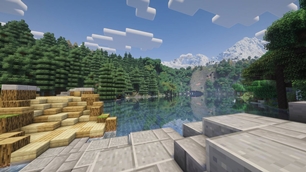 Lake & forest & small bridge