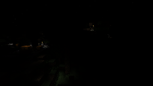 Village Darkness with Flashlight under New Moon