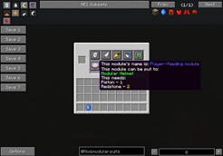 Module adding screen
