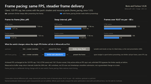 1.0.26: Frame pacing: same FPS, steadier frame delivery