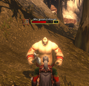 DPS view when he gets Aggro - Red indicator.