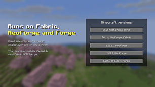 Fabric, NeoForge and Forge, 1.20.1 to 26.2