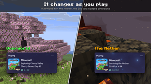 Changes on its own in the Nether and End