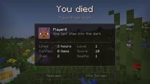Death screen