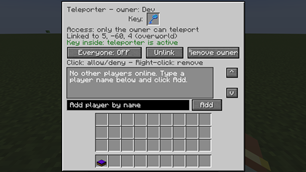 active teleporter because of and with the key