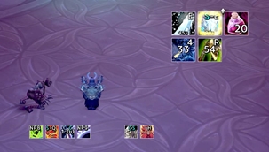 your spells, potions and trinkets in small bars you place anywhere. Each icon shows its keybind, charges and cooldown.