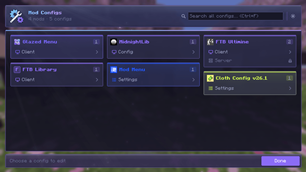 Mod Configs: every mod's configs