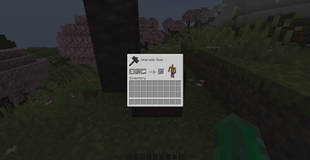 Upgrading a pickaxe to iron