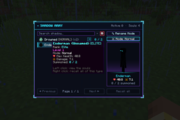 GUI with mobs