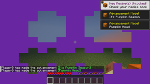 The overlay is dynamically colored based on the pumpkin