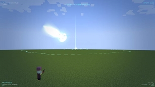 The fireball coming in over the land