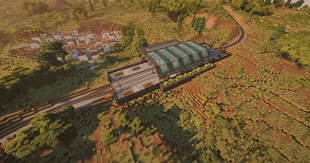 Passing station for single track line