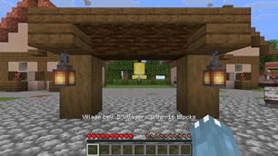 Check nearby villagers at the bell