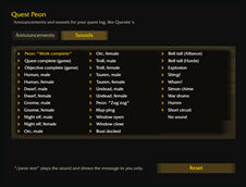 Sound selection — English UI preview