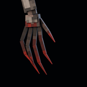 The Hollower: segmented claws (Blender render)