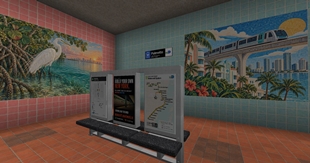 Murals, Platform Sign & Info Bench