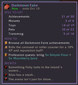 Darkmoon Faire info card