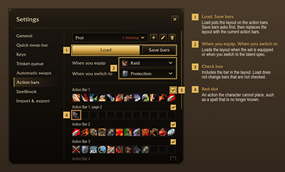 Action bar layouts