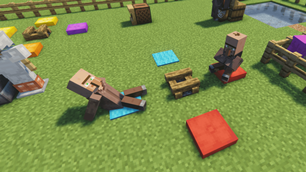 Unemployed villagers hanging out during the day