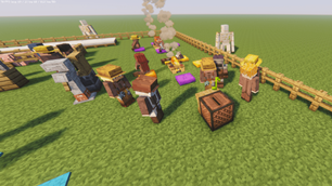 Villagers play music disks