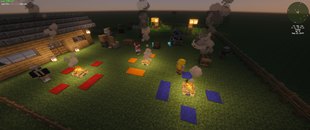 Some villagers stay up late