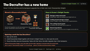 Since 1.1: the Decrafter moved to Disassembly Delight. Everything else stays here