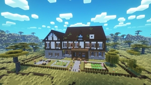 Medieval Stone & Timber Manor, placed in the world