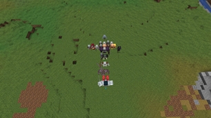 Some modded units and normal vanilla units in formation