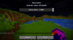 Visuals+ Saturation Slider