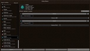 Configuration Settings of the selected entry
