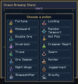 Chaos Brewing Stand — choose a potion