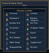 Chaos Brewing — recipes, upgrades and splash potions